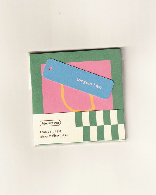 Illustrated Greeting Card Set (4) — Love Cards