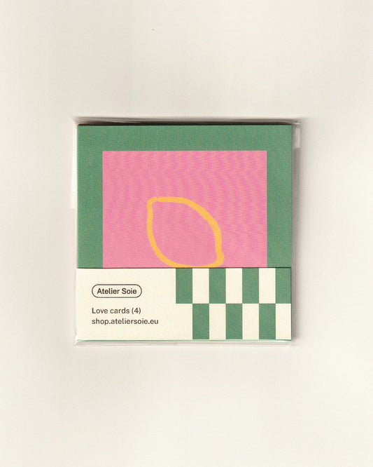 Illustrated Greeting Card Set (4) — Love Cards