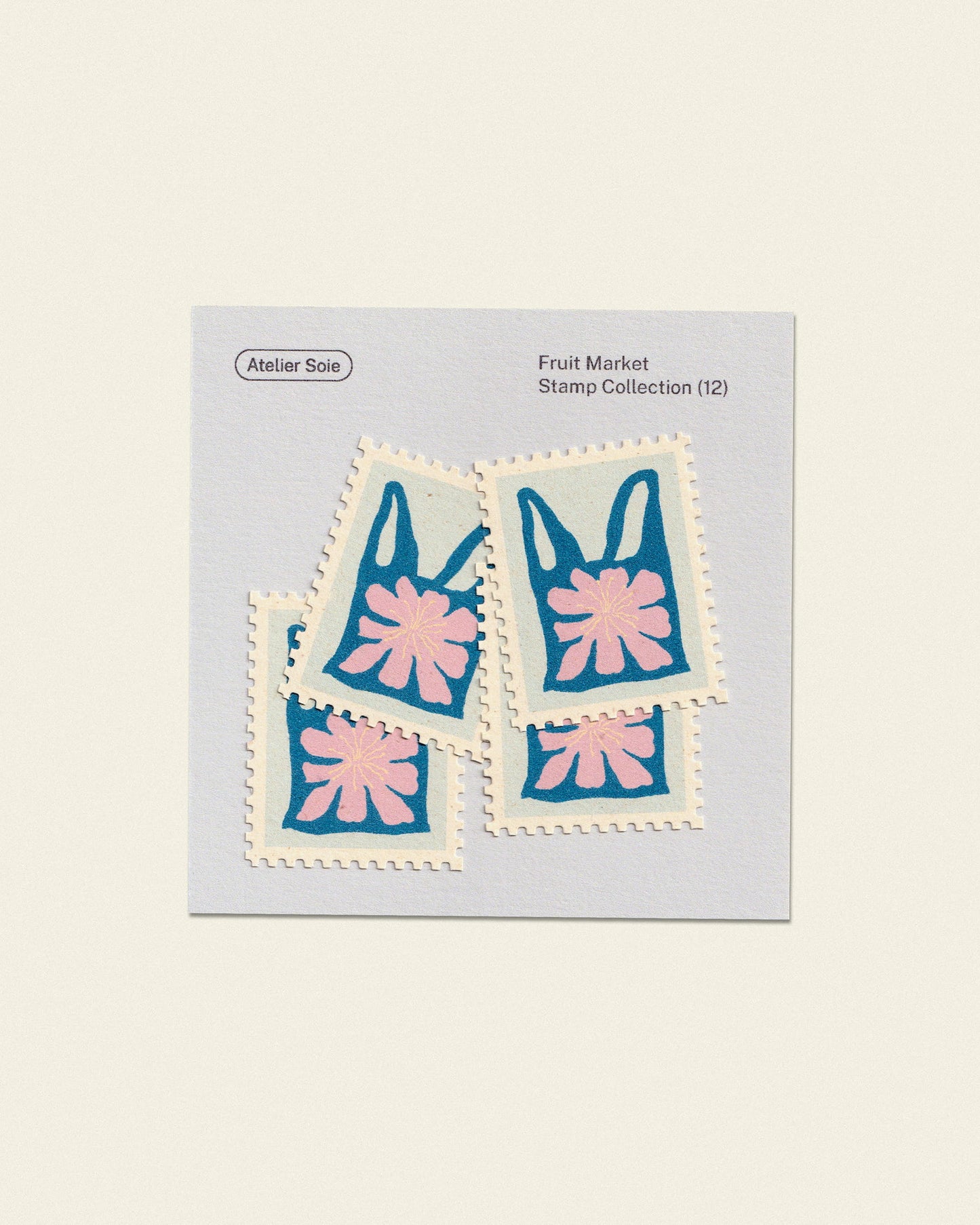 Illustrated Decorative Stamp Collection — Fruit Market | Mix or Single Design, Set of 12