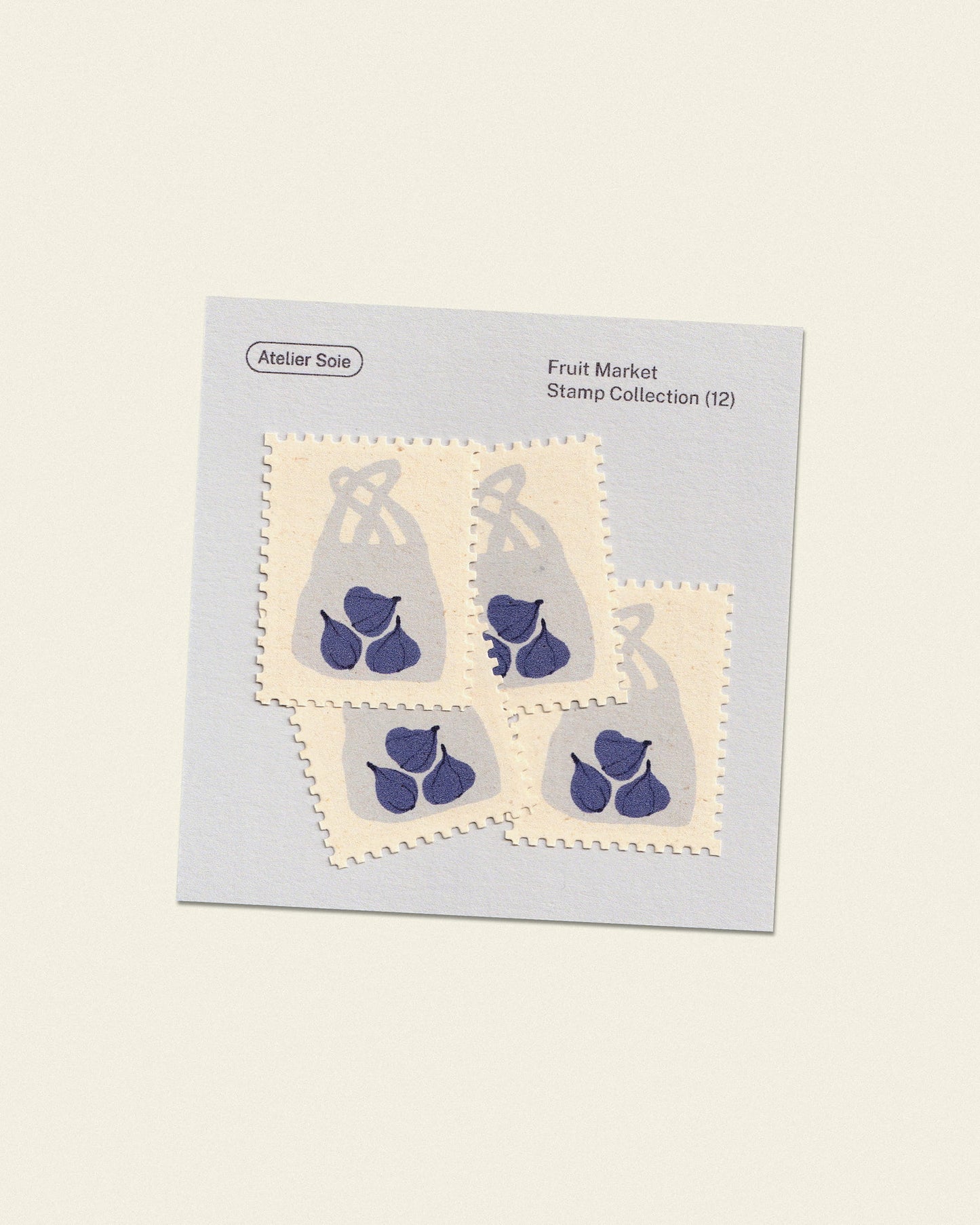 Illustrated Decorative Stamp Collection — Fruit Market | Mix or Single Design, Set of 12
