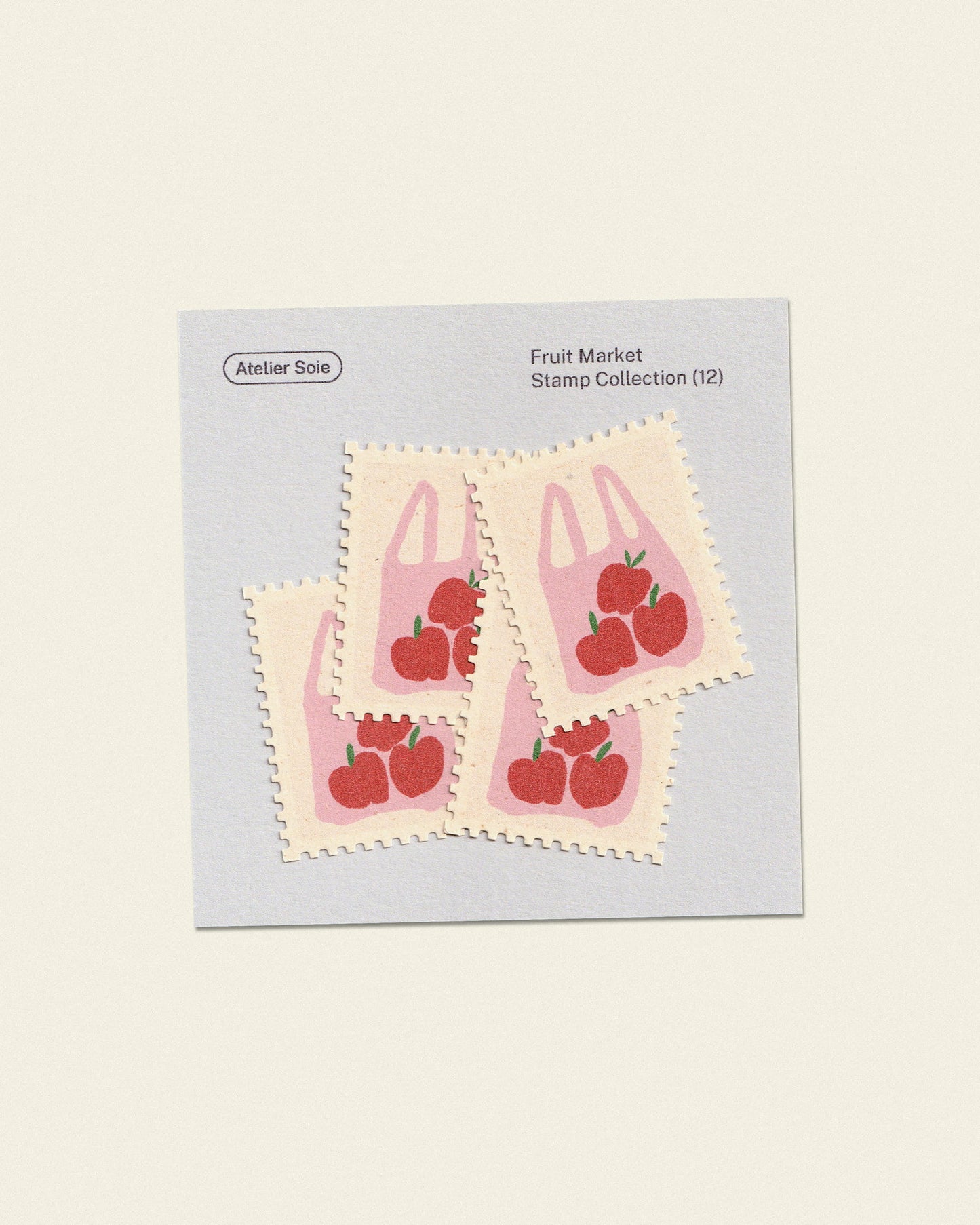 Illustrated Decorative Stamp Collection — Fruit Market | Mix or Single Design, Set of 12