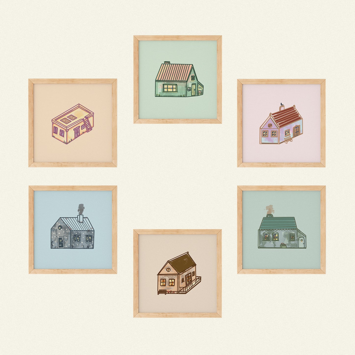 Print / (D) Tiny Houses 1–6 or Full Set
