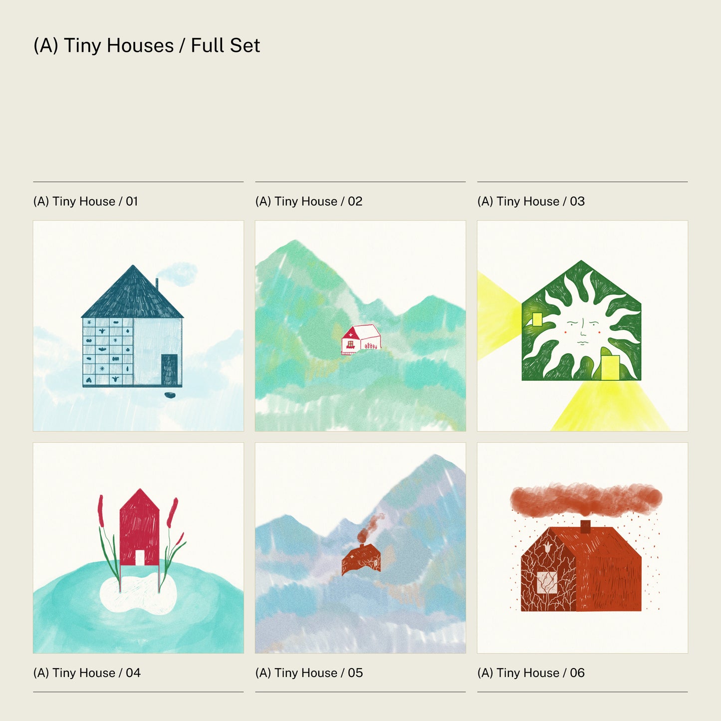 Print / (A) Tiny Houses 1–6 or Full Set