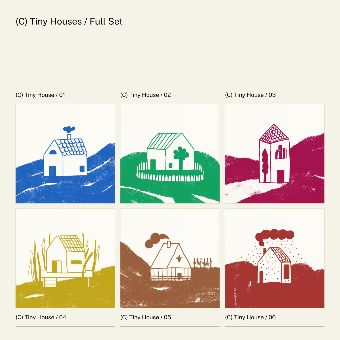 Print / (C) Tiny Houses 1–6 or Full Set